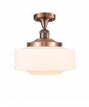 Innovations Lighting 517-1CH-AC-G691-12 - Bridgeton - 1 Light - 12 inch - Antique Copper - Semi-Flush Mount