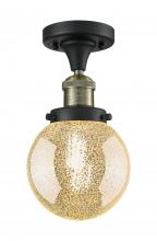 Innovations Lighting 517-1CH-BAB-G208-6 - Beacon - 1 Light - 6 inch - Black Antique Brass - Semi-Flush Mount
