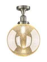 Innovations Lighting 517-1CH-SN-G208-10 - Beacon - 1 Light - 10 inch - Brushed Satin Nickel - Semi-Flush Mount