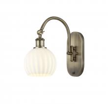 Innovations Lighting 518-1W-AB-G1217-6WV - White Venetian - 1 Light - 6 inch - Antique Brass - Adjustable Swing Arm