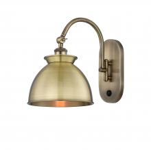 Innovations Lighting 518-1W-AB-M14-AB - Adirondack - 1 Light - 8 inch - Antique Brass - Adjustable Swing Arm