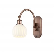 Innovations Lighting 518-1W-AC-G1217-6WV - White Venetian - 1 Light - 6 inch - Antique Copper - Adjustable Swing Arm