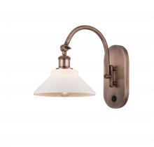 Innovations Lighting 518-1W-AC-G131 - Orwell - 1 Light - 8 inch - Antique Copper - Adjustable Swing Arm