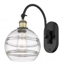 Innovations Lighting 518-1W-BAB-G556-8CL - Rochester - 1 Light - 8 inch - Black Antique Brass - Adjustable Swing Arm
