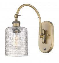 Innovations Lighting 518-1W-BB-G112C-5CL - Cobbleskill - 1 Light - 5 inch - Brushed Brass - Adjustable Swing Arm