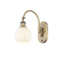 Innovations Lighting 518-1W-BB-G1217-6WV - White Venetian - 1 Light - 6 inch - Brushed Brass - Adjustable Swing Arm