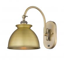 Innovations Lighting 518-1W-BB-M14-BB - Adirondack - 1 Light - 8 inch - Brushed Brass - Adjustable Swing Arm