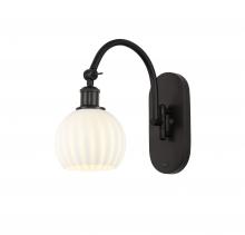 Innovations Lighting 518-1W-OB-G1217-6WV - White Venetian - 1 Light - 6 inch - Oil Rubbed Bronze - Adjustable Swing Arm