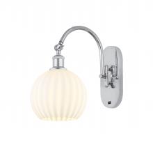 Innovations Lighting 518-1W-PC-G1217-8WV - White Venetian - 1 Light - 8 inch - Polished Chrome - Adjustable Swing Arm