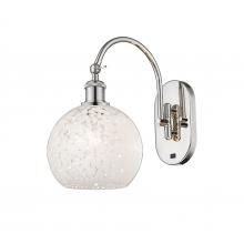 Innovations Lighting 518-1W-PN-G1216-8WM - White Mouchette - 1 Light - 8 inch - Polished Nickel - Adjustable Swing Arm