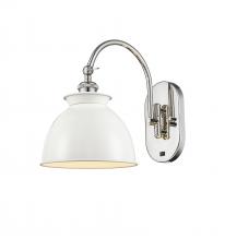 Innovations Lighting 518-1W-PN-M14-W - Adirondack - 1 Light - 8 inch - Polished Nickel - Adjustable Swing Arm