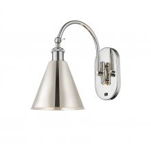 Innovations Lighting 518-1W-PN-MBC-8-PN - Berkshire - 1 Light - 8 inch - Polished Nickel - Adjustable Swing Arm
