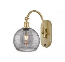 Innovations Lighting 518-1W-SG-G1213-8SM - Athens Deco Swirl - 1 Light - 8 inch - Satin Gold - Adjustable Swing Arm