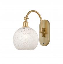 Innovations Lighting 518-1W-SG-G1216-8WM - White Mouchette - 1 Light - 8 inch - Satin Gold - Adjustable Swing Arm