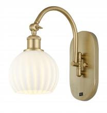 Innovations Lighting 518-1W-SG-G1217-6WV - White Venetian - 1 Light - 6 inch - Satin Gold - Adjustable Swing Arm