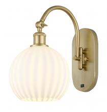Innovations Lighting 518-1W-SG-G1217-8WV - White Venetian - 1 Light - 8 inch - Satin Gold - Adjustable Swing Arm