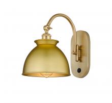 Innovations Lighting 518-1W-SG-M14-SG - Adirondack - 1 Light - 8 inch - Satin Gold - Adjustable Swing Arm