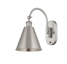 Innovations Lighting 518-1W-SN-MBC-8-SN - Berkshire - 1 Light - 8 inch - Brushed Satin Nickel - Adjustable Swing Arm