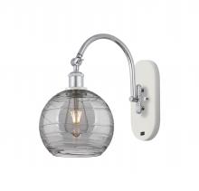 Innovations Lighting 518-1W-WPC-G1213-8SM - Athens Deco Swirl - 1 Light - 8 inch - White Polished Chrome - Adjustable Swing Arm