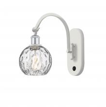 Innovations Lighting 518-1W-WPC-G1215-6 - Athens Water Glass - 1 Light - 6 inch - White Polished Chrome - Adjustable Swing Arm