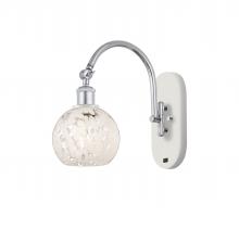 Innovations Lighting 518-1W-WPC-G1216-6WM - White Mouchette - 1 Light - 6 inch - White Polished Chrome - Adjustable Swing Arm