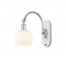Innovations Lighting 518-1W-WPC-G1217-6WV - White Venetian - 1 Light - 6 inch - White Polished Chrome - Adjustable Swing Arm