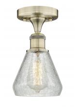 Innovations Lighting 616-1F-AB-G275 - Conesus - 1 Light - 6 inch - Antique Brass - Semi-Flush Mount