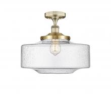 Innovations Lighting 616-1F-AB-G694-16 - Bridgeton - 1 Light - 16 inch - Antique Brass - Semi-Flush Mount
