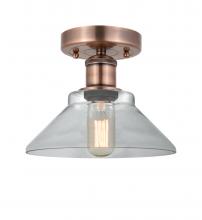 Innovations Lighting 616-1F-AC-G132 - Orwell - 1 Light - 8 inch - Antique Copper - Semi-Flush Mount