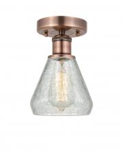 Innovations Lighting 616-1F-AC-G275 - Conesus - 1 Light - 6 inch - Antique Copper - Semi-Flush Mount