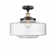 Innovations Lighting 616-1F-BAB-G692-16 - Bridgeton - 1 Light - 16 inch - Black Antique Brass - Semi-Flush Mount
