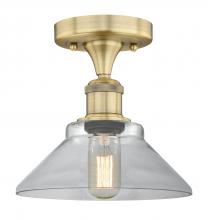 Innovations Lighting 616-1F-BB-G132 - Orwell - 1 Light - 8 inch - Brushed Brass - Semi-Flush Mount