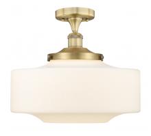 Innovations Lighting 616-1F-BB-G691-16 - Bridgeton - 1 Light - 16 inch - Brushed Brass - Semi-Flush Mount