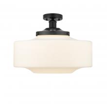 Innovations Lighting 616-1F-BK-G691-16 - Bridgeton - 1 Light - 16 inch - Matte Black - Semi-Flush Mount