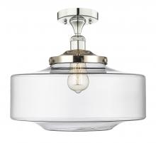 Innovations Lighting 616-1F-PN-G692-16 - Bridgeton - 1 Light - 16 inch - Polished Nickel - Semi-Flush Mount