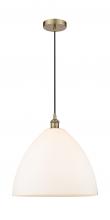 Innovations Lighting 616-1P-AB-GBD-161-LED - Bristol - 1 Light - 16 inch - Antique Brass - Cord hung - Pendant