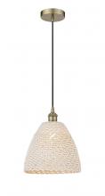 Innovations Lighting 616-1P-AB-NBD-12-NAT - Bristol Natural - 1 Light - 6 inch - Antique Brass - Cord hung - Mini Pendant