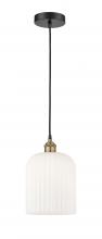 Innovations Lighting 616-1P-BAB-G559-8GWH - Bridal Veil - 1 Light - 5 inch - Black Antique Brass - Cord hung - Mini Pendant