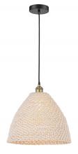 Innovations Lighting 616-1P-BAB-NBD-16-NAT - Bristol Natural - 1 Light - 6 inch - Black Antique Brass - Cord hung - Mini Pendant