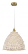 Innovations Lighting 616-1P-BB-NBD-16-NAT - Bristol Natural - 1 Light - 6 inch - Brushed Brass - Cord hung - Mini Pendant