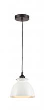 Innovations Lighting 616-1P-OB-M14-W - Adirondack - 1 Light - 8 inch - Oil Rubbed Bronze - Cord hung - Mini Pendant
