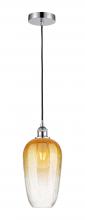 Innovations Lighting 616-1P-PC-G484-7AM - Brookhaven Flute - 1 Light - 7 inch - Polished Chrome - Cord hung - Mini Pendant