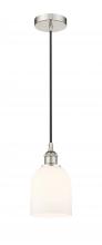 Innovations Lighting 616-1P-PN-G558-6GWH - Bella - 1 Light - 6 inch - Polished Nickel - Cord hung - Mini Pendant