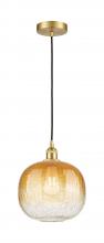 Innovations Lighting 616-1P-SG-G481-10AM - Brookhaven Sphere - 1 Light - 11 inch - Satin Gold - Cord hung - Mini Pendant
