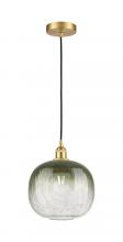 Innovations Lighting 616-1P-SG-G481-10SL - Brookhaven Sphere - 1 Light - 11 inch - Satin Gold - Cord hung - Mini Pendant