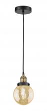 Innovations Lighting 616-1PH-BAB-G208-6 - Beacon - 1 Light - 6 inch - Black Antique Brass - Cord hung - Mini Pendant