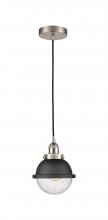 Innovations Lighting 616-1PH-SN-HFS-64-BK - Edison - 1 Light - 7 inch - Satin Nickel - Mini Pendant