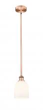 Innovations Lighting 616-1S-AC-G558-6GWH - Bella - 1 Light - 6 inch - Antique Copper - Stem hung - Mini Pendant