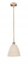 Innovations Lighting 616-1S-AC-NBD-9-NAT - Bristol Natural - 1 Light - 6 inch - Antique Copper - Mini Pendant