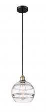 Innovations Lighting 616-1S-BAB-G556-10CL - Rochester - 1 Light - 10 inch - Black Antique Brass - Stem hung - Mini Pendant